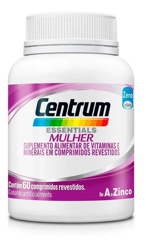 Vitamina Centrum Feminino A-z Zinco 60 Comprimidos Original