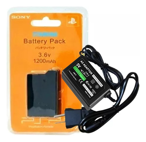 Cargador Para Psp Playstation  + Bateria S110 1200 Mah Psp 