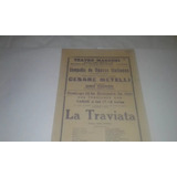 Programa Antiguo Teatro Marconi Operas Traviata Metelli 1951