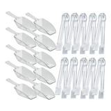 20 Pack Of Set Plastic Buffet Serving Tongs Mini Servin...