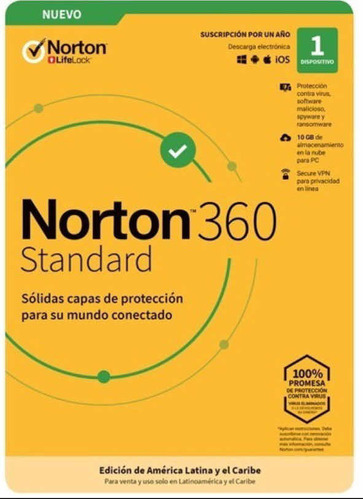 Antivirus Norton 360 Standard 1 Equipo 1 Año 2024