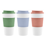 Mug Doble Pared 450ml Vaso 3 Colores Té Café Oficina      