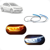 Kit Fitas Led Drl Farol + Seta 12v 60cm Voyage 2012