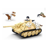 Figura De Bloques- Tanque Destroyer + 2 Soldados + Armas