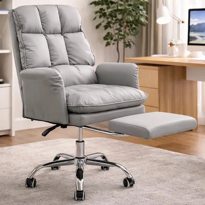 Silla De Escritorio Ejecutiva Elegante Bossa Anderson Color Gris | Meses sin interés
