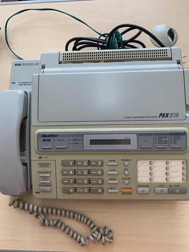 Aparelho De Fax Com Telefone Quasar Pax 210 Usado