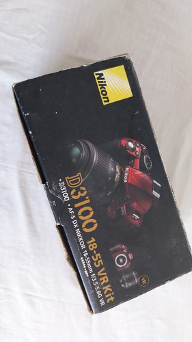  Nikon Kit D3100 + Lente 18-55mm Vr Dslr Vermelha