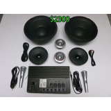 Kit Completo Audio Amplificador 2 Woofer  Ideal Para Rockola