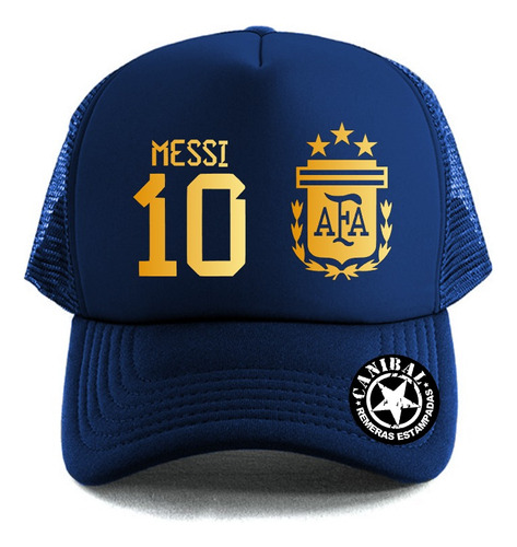 Gorras Trucker Afa Argentina 2024 Dorado Remeras Canibal