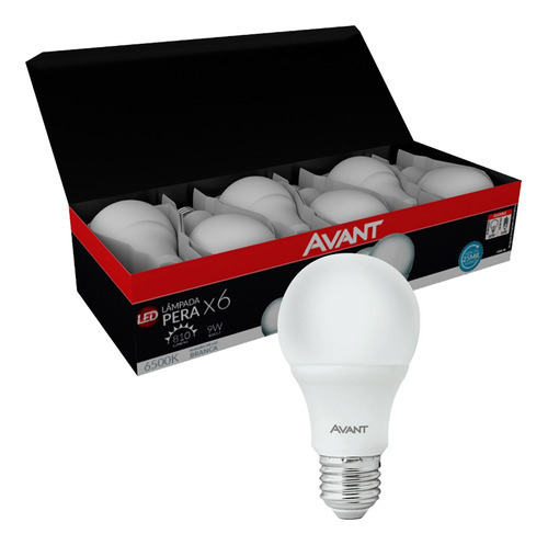 6x Led Pera Bulbo 9w E27 6500k Bivolt Econômica Avant St1905