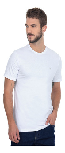 Camiseta Masculina Bordado Areia Polo Wear Branco
