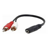 Cable De Audio Plug Jack 3.5mm Hembra A 2x Rca Macho