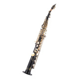 Hf Saxofón Soprano Recto De Latón Bb B, Viento De Madera Li