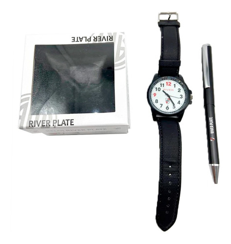 Excelente Set  Reloj River Plate Y Boligrafo En Caja