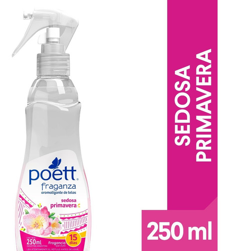 Poett Aromatizador De Telas Sedosa Primavera Gatillo 250 Ml