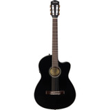 Guitarra Fender Cn-140sce Thinline Nylon Negra Con Estuche