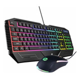 Teclado Y Mouse Hp Con Cable Para Juegos  De Membrana Fr32w