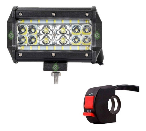 Faro Auxiliar 28 Leds 84w Spot/flood Para Cuatri + Switch