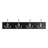 Percha 4 Ganchos Triple Negro Just Home Collection