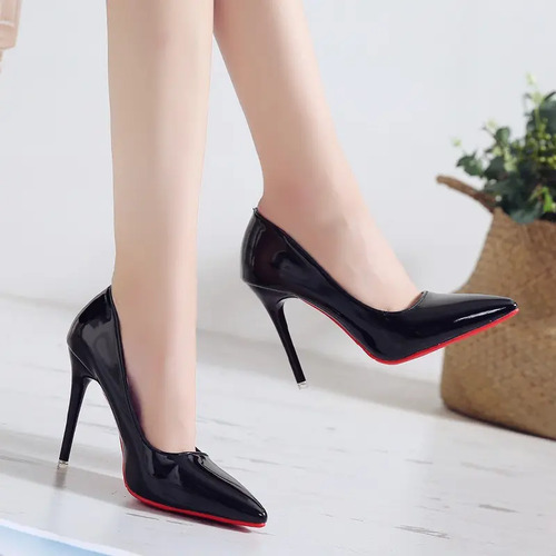 Zapatos De Trabajo Sexy Zapatos De Tacón Con Suela Roja 10cm | Envío gratis