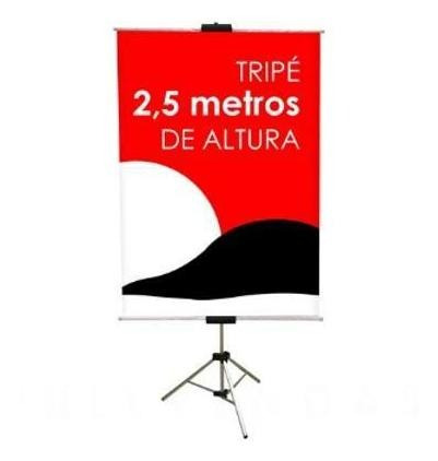 Tripé Pedestal Suporte Para Telas De Projeção Datashow 2,50m