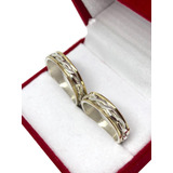 Alianzas Plata 925 Y Oro 18k Grabado De Regalo Cod095