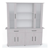 Modular Comedor Organizador 6 Puertas 2 Cajones 1.60 Mogno