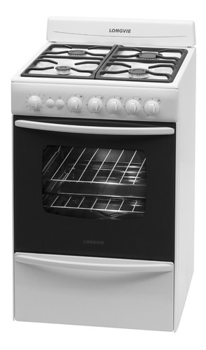 Cocina A Gas De 56cm Longvie 13501bf Blanco Tio Musa