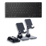 Teclado Bluetooth Para iPad 9 10.2  + Suporte De Apoio 