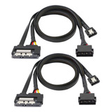 Cable De Datos Sata 6g, Cable De Extensin 2 En 1 De Alimenta