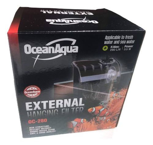 Filtro De Cascada  Ocean Aqua Oc-280 Para Acuarios Hasta 20l