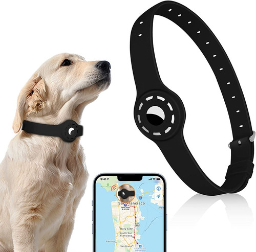 Collar De Silicona Para Perro Gato Mascota Porta Airtag