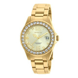 Reloj De Mujer Invicta Pro Diver 21397 Dorado - Analógico, C