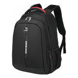 Mochila De Gran Capacidad Del Negocio Del Ordenador Portátil 17-inch, Bolso Del Estudiante Color Negro Diseño De La Tela Nylon