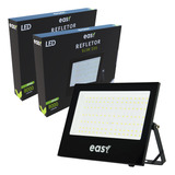 Kit 2 Refletor Led Luz Fria 6500k Prova D'água 200w Bivolt