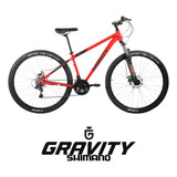 Bicicleta Rodado 29 Gravity Smash 7 Vel Shimano Disco Freno Color Rojo Tamaño Del Cuadro L