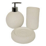 Juego Baño Cerámica White 3 Piezas