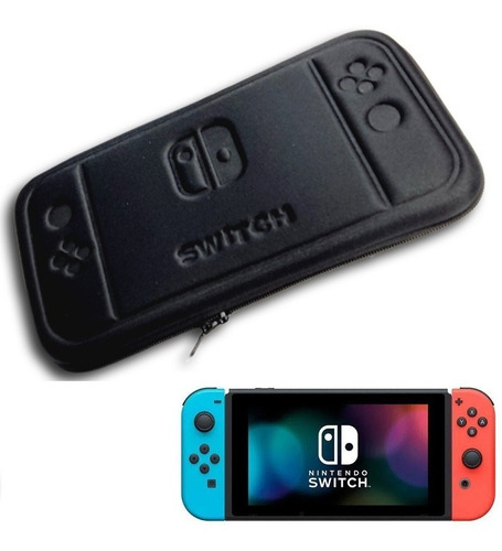 Case Estojo De Proteção Nintendo Switch Preto - Zíper Preto