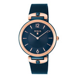 Reloj Tous S-mesh Bicolor Acero/ip Rosado Y Azul Color De La Correa Rosa