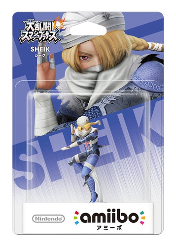 Figura Amiibo Original Sheik Legend Zelda Super Smash Bros