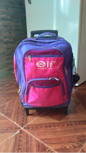 Mochila Escolar Con Carro Marca Elf Para Niños!! Original