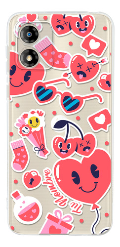 Funda Para Motorola San Valentín Stickers Con Tu Nombre