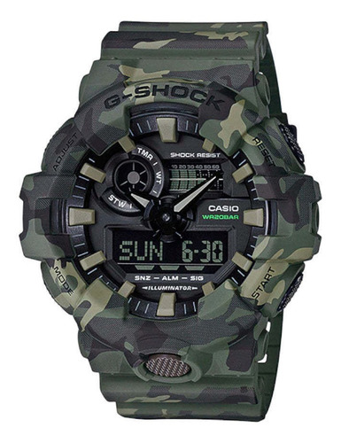 Reloj Casio G-shock Ga-700cm-3adr Hombre Color De La Correa Gris Color Del Bisel Gris Color Del Fondo Gris