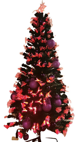 Arbol De Navidad De Fibra Optica Multicolor De 1.80 Mt