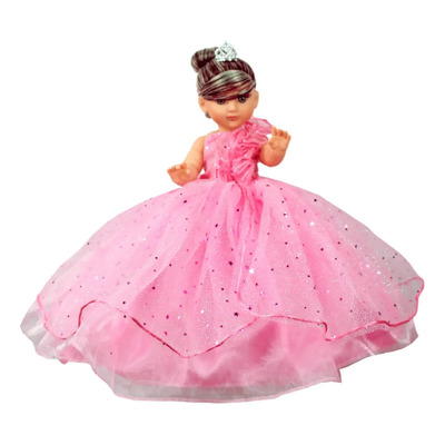Muñeca Quinceañera Rosa Pastel Baby Recuerdo 15 Años  33 Cm  | Envío gratis