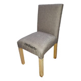 Silla Tela Chenille X1 Comedor Madera Moderna Antimancha