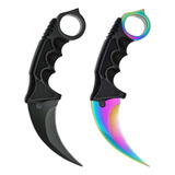 Zlixing Cuchillo Karambit Sin Filo De Hoja Fija Para Entrena