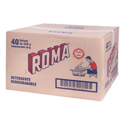 Detergente en Polvo Roma La Corona 40 Bolsas de 250g Total 10kg | Envío gratis