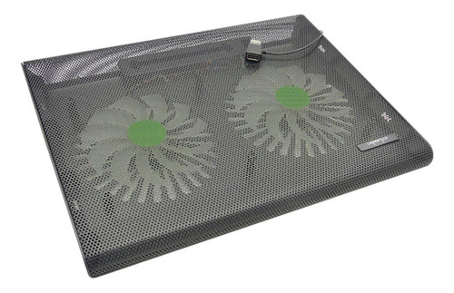 Base De Enfriamiento Para Notebook Con 2 Ventiladores Y Luz