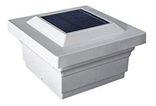 Tapón Solar Para Poste (pvc, 5.0 X 5.0 In), Color Blanco
